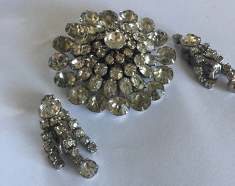 Vintage Coro Brooch and Earrings