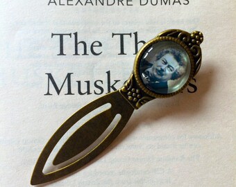 Alexandre Dumas Bookmark, The Three Musketeers Bookmark, Alexandre Dumas Gift, Count of Monte Cristo Book Mark, Dumas Gift, Author Bookmark