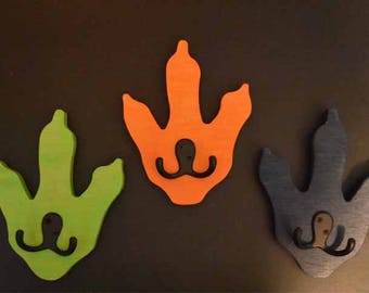 Dinosaur feet coat towel racks Large quanitys 1, 2, or 3 / price per foot / Kids Room Decor Hanging / Towel hooks