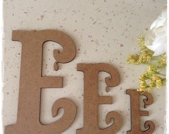 Your choice of letter height 6 cm eps 3mm wooden letter