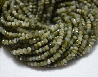 10 Strands, 3.5mm Cat's Eye Beads, Faceted Rondelles Beads, Cat's Eye Rondelles, Gemstone beads 13.5 Inch