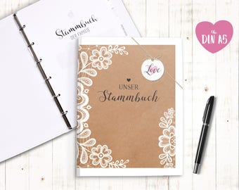 Stammbuch Familienstammbuch Eheurkunde - Sweet Vintage A5