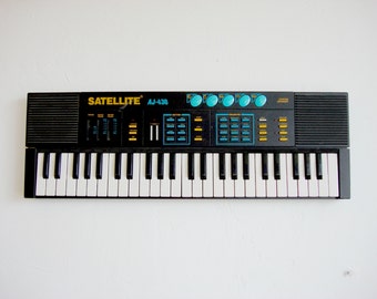 vintage synthesizer Satellite AJ-430 Music Keyboard industrial loft studio decor