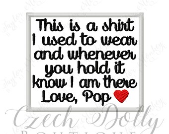 This is a shirt I used to wear Love Pop w/ Heart Iron On or Sew On Patch Memorial Memory Patch for Shirt Pillows