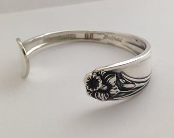 Petite Spoon Bracelet. Daffodil 1950. Cuff Bracelet. Spoon Jewelry. Silverware Jewelry. Silver Bracelet.
