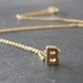 Initial Letter B Necklace Gold Initial Personalized