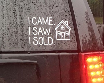 Realtor Car Decal, Realtor Gift, Gift for Realtor, Realtor Closing Gifts, Real Estate Gift, Real Estate Marketing, Real Estate Agent Gift
