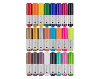 Silhouette Sketch Pens - Starter Kit (24 piece), Fine Tip Rollerball, Silhouette Cameo, Portrait, and Curio, Metallic and Fluorescent Colors