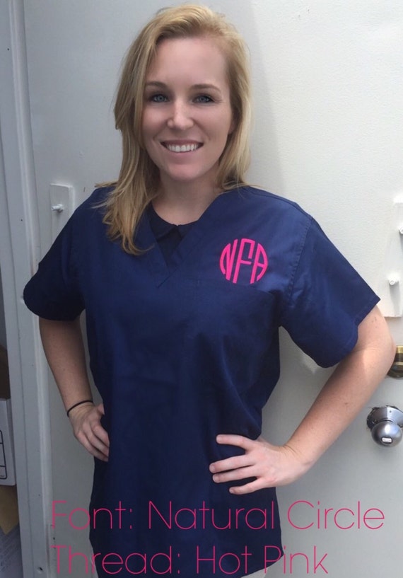 Monogrammed Scrubs Personalized Scrubs Embroidered Scrubs