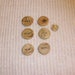 6 Spalted Ash Wood Tree Branch Buttons 1 3/8" Handcrafted Rustic for Knitting, Crochet, Crafts, Fiber Art Embellishments