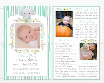Elephant Theme Baby's First Year Memory "Book"