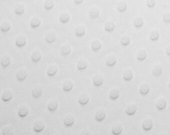 Minky Fabric Sold By The Yard, Snow White Minky Fabric, White Dot Minky Fabric, Shannon Minky, Fabric Sold By The Yard