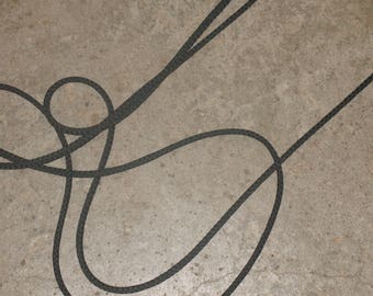1 meter of 4 mm, 100% polyester black cord
