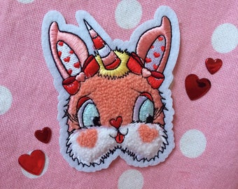 My Bunny Valentine Bunny Unicorn Chenille Patch