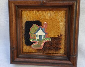 Hand-Painted Primitive House Collage