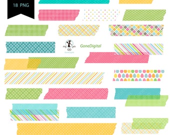 Washi Tape Set Easter Washi Tape Easter Digital Washi Strips Washi Clipart Semi Transparent Washi Easter Patterns Scrapbook Clipart Elements