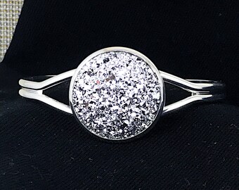 Silver Druzy Bracelet - Druzy - Druzy Jewelry - Druzy Bracelet - Cuff Bracelet - Silver - Silver Druzy Jewelry - Bridesmaid Gift - Bracelet