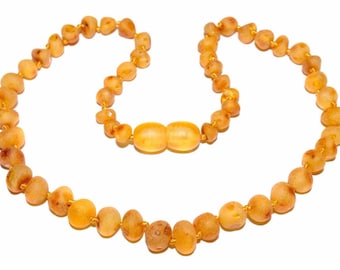 Genuine Raw Baltic Amber Baby Teething Necklace Honey