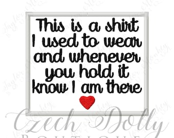 This is a shirt I used to wear Plain w/ Heart Iron On or Sew On Patch Memorial Memory Patch for Shirt Pillows - Embroidered - Embroidery