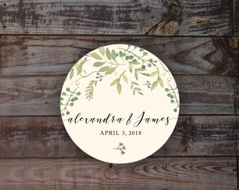 Stickers, wedding stickers, wedding favor stickers, wedding label, gift bag label, gift bag stickers, floral stickers, watercolor sticker