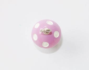 Resin - purple white mushroom charm
