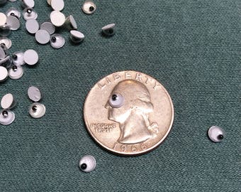 Vintage glue on googly eyes - 128 pieces - #848