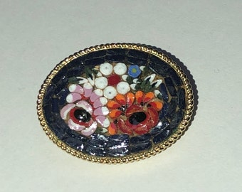 Vintage Micro Mosaic Brooch