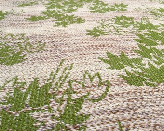 Vintage 70s Fabric 50 x 120 cm leaves