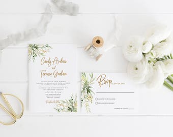 watercolor wedding invitation templates