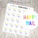 Rainbow Round Happy Mail Stickers Packaging Happy Post Stickers Round Kawaii Cute Envelope Order Stickers