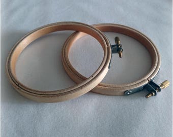 Wooden Embroidery Hoop - 3/8" depth - 3" / 4" / 5" / 6" / 7" / 8" / 9" / 10" / 12" diameter