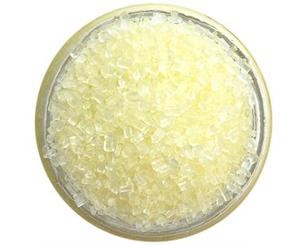 Pastel Yellow Chunky Sugar - light yellow sugar crystals sprinkles for decorating cupcakes, cakes, cakepops, and cookies