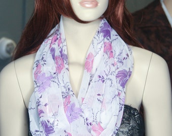 DBM: Pink Floral Infinity scarf