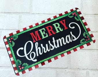Christmas Sign - Merry Christmas Sign - Wreath Sign - Wreath Attachment