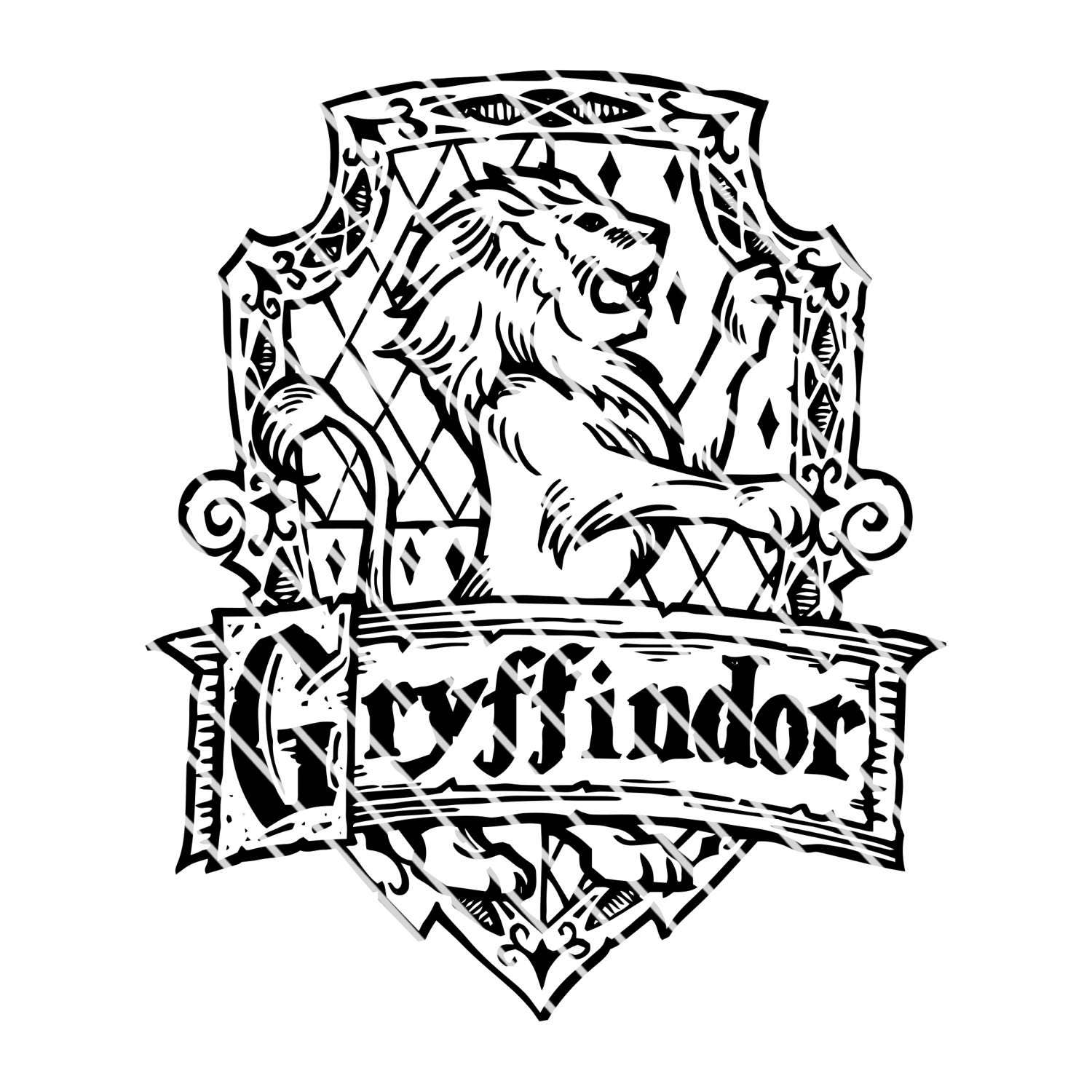 Harry Potter Gryffindor Crest - Detailed SVG file from TVNerdery on