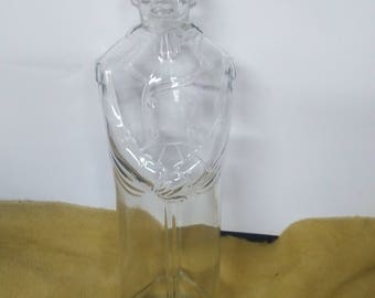 Vintage George Washington claro botella de vidrio