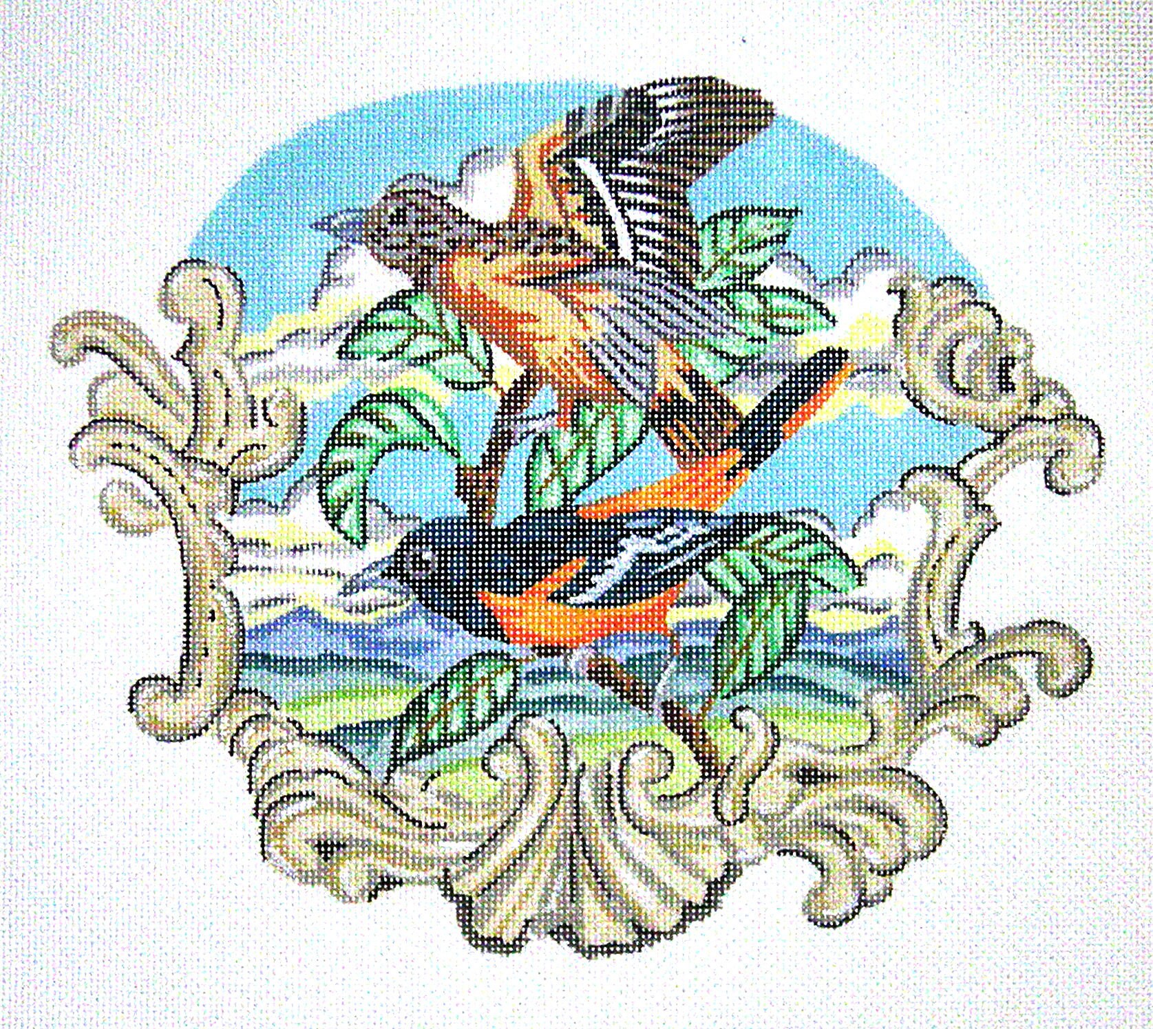 Needlepoint Bird Canvas Baltimore Orioles in SALE