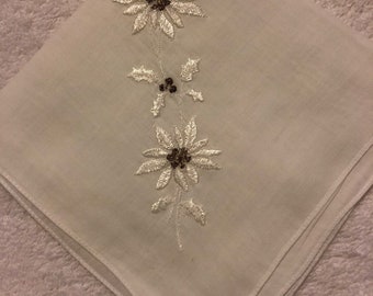 Vintage Floral Handkerchief