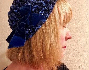 1950's Vintage Saks Fifth Avenue Sequin Hat