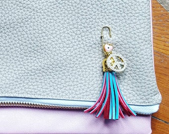 Peace & Love Foldover Clutch