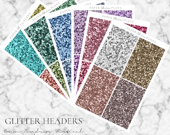 Glitter Headers - MATTE | Erin Condren Vertical Life Planner