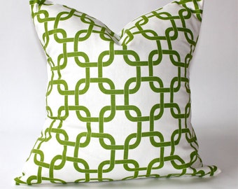 Chartreuse Green Gotcha Geometric Pillow Cover- 18x18, 16x16, 14x14 or 12x12