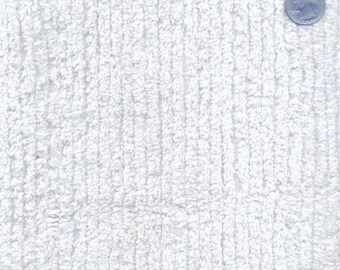 56" Wide 10 oz Cotton Chenille White By the Yard (TC0501)