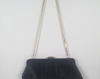 Vintage 1960s Markay Navy Blue Convertible Clutch