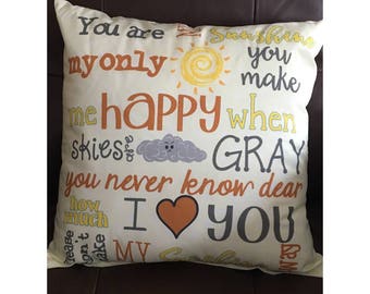 You Are My Sunshine Throw Pillow