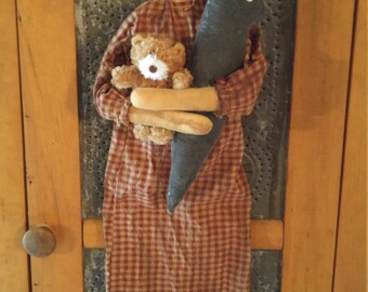 Handmade Cloth Doll Prim Raggedy Annie