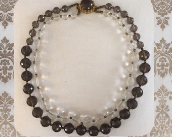 Vintage Two Strand Beaded Necklace, collector item, gift