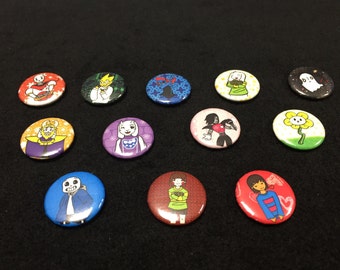 1 inch Undertale Button Set