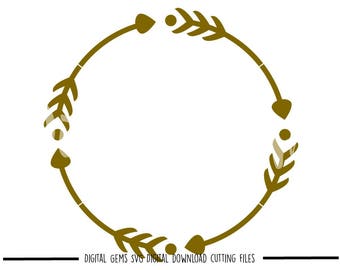 Arrow Circle svg / dxf / eps / png files. Digital download. Compatible with Cricut and Silhouette machines. Small commercial use ok.