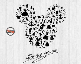 Download Disney Castle SVG, Magic Kingdom, Mickey Ears, Heart, Home ...